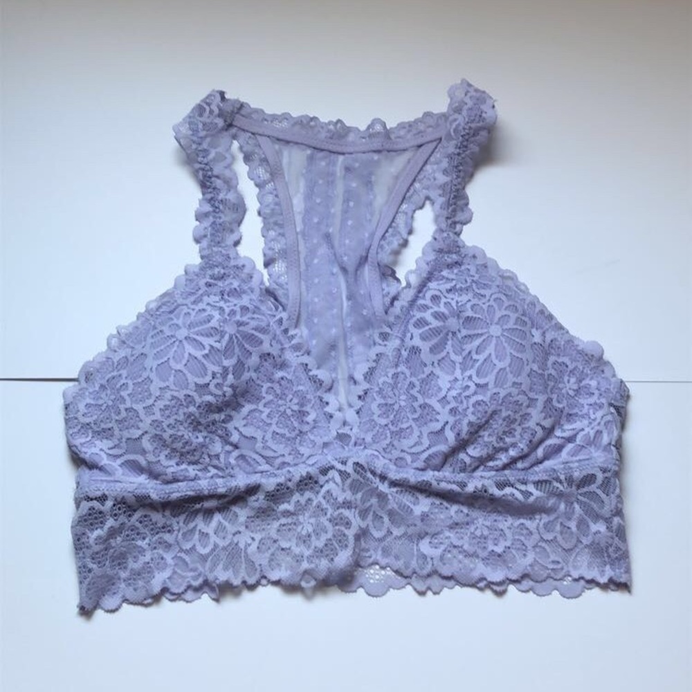 aerie padded light purple bralette